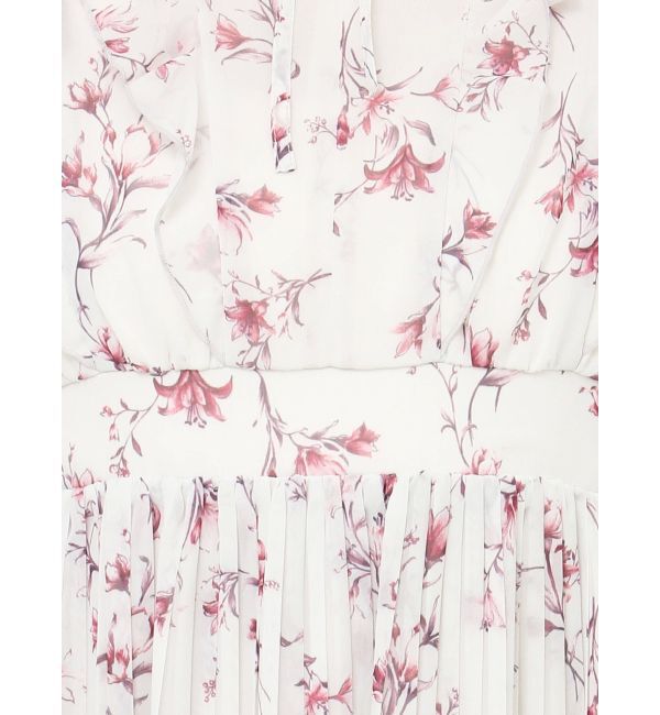 MERCURYDUO「花柄ラッフルプリーツティアードワンピース」|ワンピース|