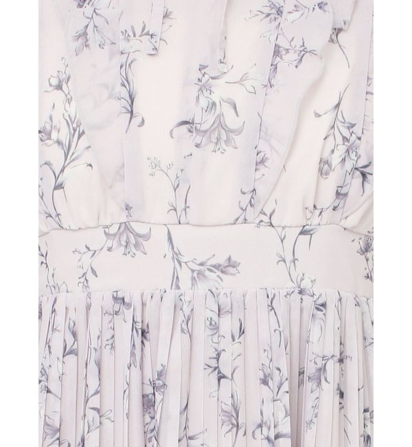 MERCURYDUO「花柄ラッフルプリーツティアードワンピース」|ワンピース|