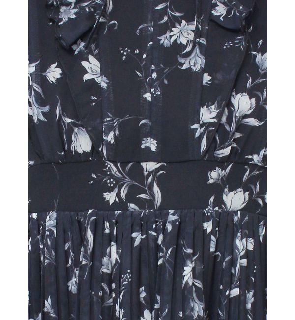 MERCURYDUO「花柄ラッフルプリーツティアードワンピース」|ワンピース|