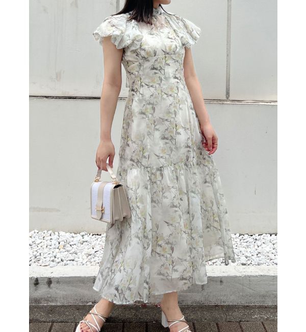 MERCURYDUO「【プランティカコラボ】フラワーワンピース」|ワンピース|オフホワイト