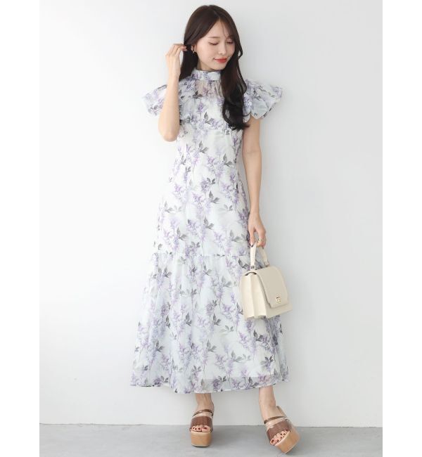 MERCURYDUO「【プランティカコラボ】フラワーワンピース」|ワンピース|ラベンダー