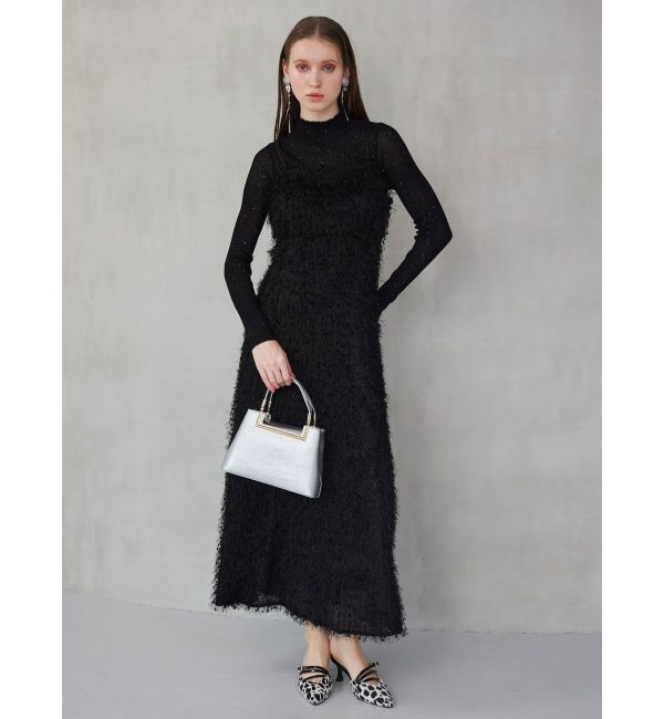 MERCURYDUO「フェザーフレアキャミワンピース」|ワンピース|