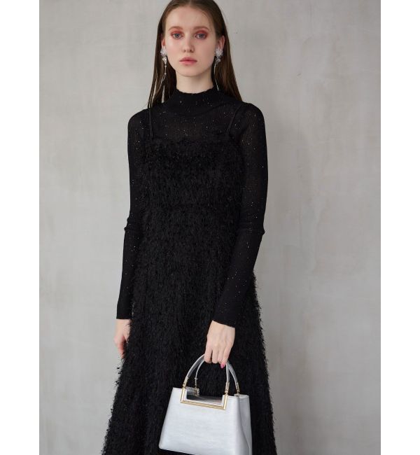 MERCURYDUO「フェザーフレアキャミワンピース」|ワンピース|