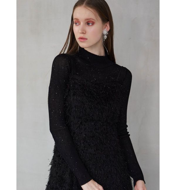 MERCURYDUO「フェザーフレアキャミワンピース」|ワンピース|