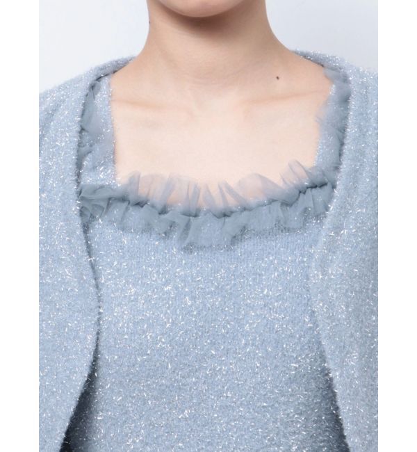 MERCURYDUO「ラメシャギーカーデセットキャミニットワンピース」|ワンピース|