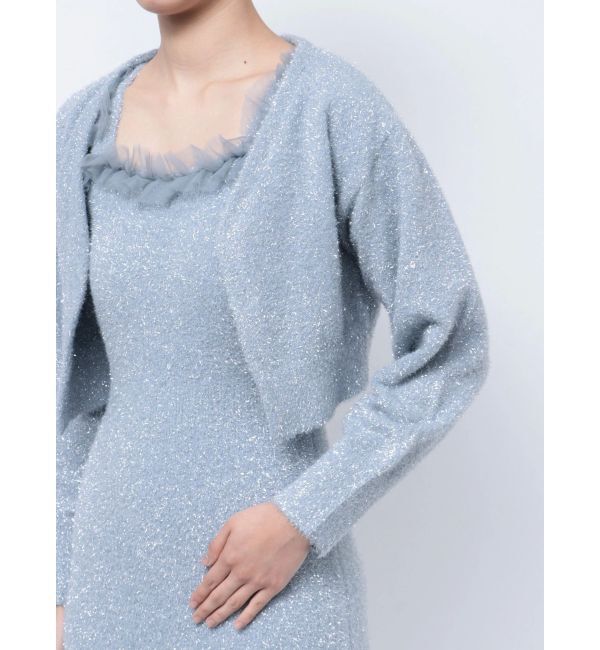 MERCURYDUO「ラメシャギーカーデセットキャミニットワンピース」|ワンピース|