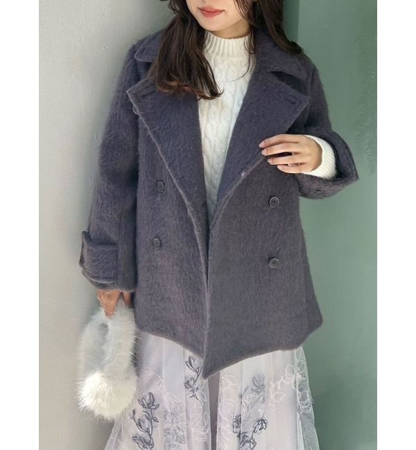 MERCURYDUO「シャギーミドルコート」|その他|チャコールグレー