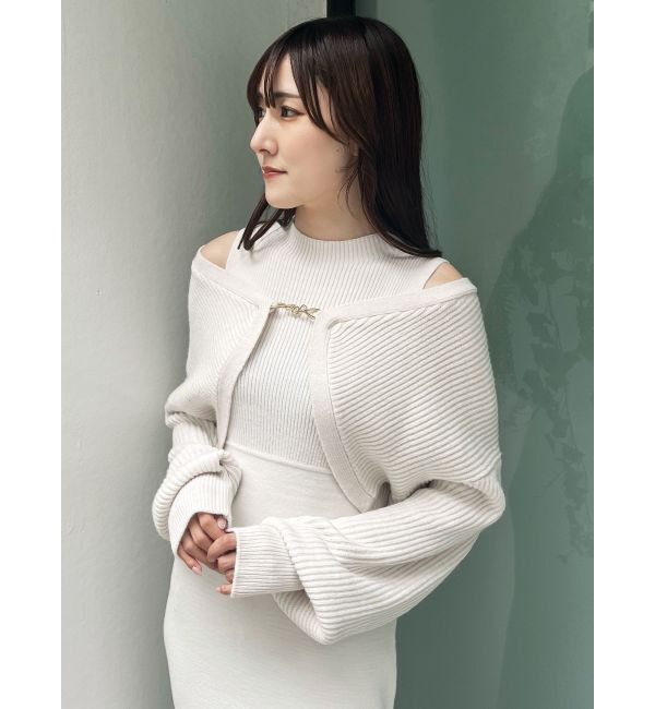 MERCURYDUO「チェーンボレロセットニットマーメイドワンピース」|ワンピース|