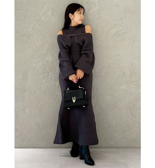 MERCURYDUO「チェーンボレロセットニットマーメイドワンピース」|ワンピース|