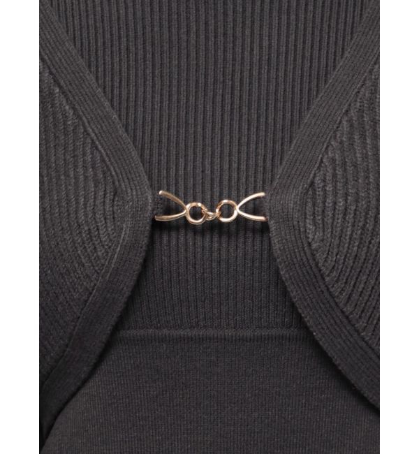 MERCURYDUO「チェーンボレロセットニットマーメイドワンピース」|ワンピース|