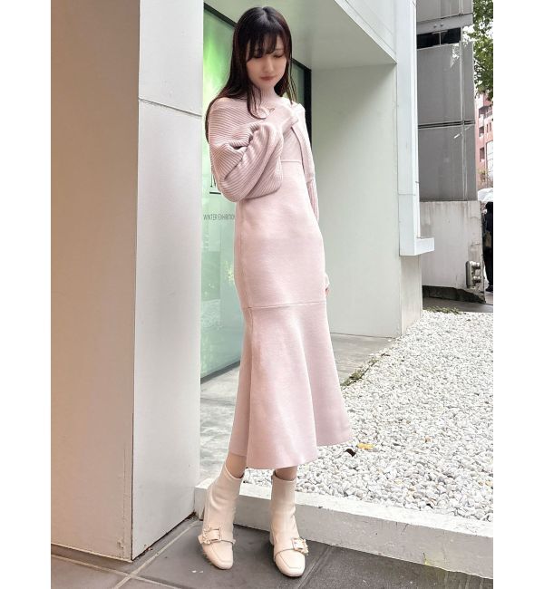 MERCURYDUO「チェーンボレロセットニットマーメイドワンピース」|ワンピース|