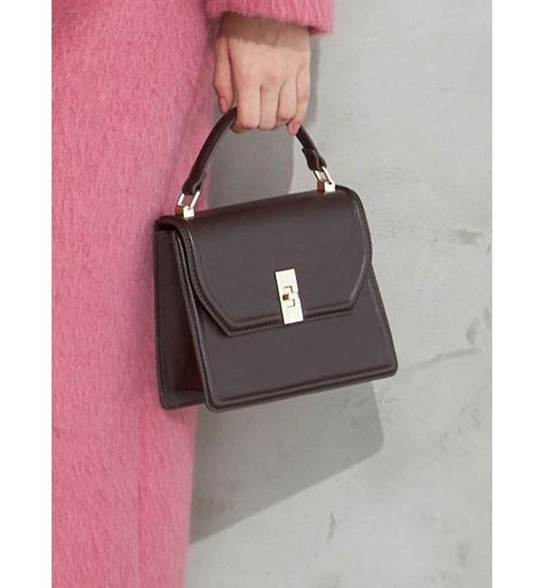 MERCURYDUO「フロントメタルスクウェアBAG」|その他|ダークブラウン