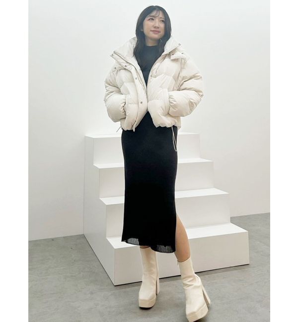 MERCURYDUO「シアーカットラメニットワンピース」|ワンピース|