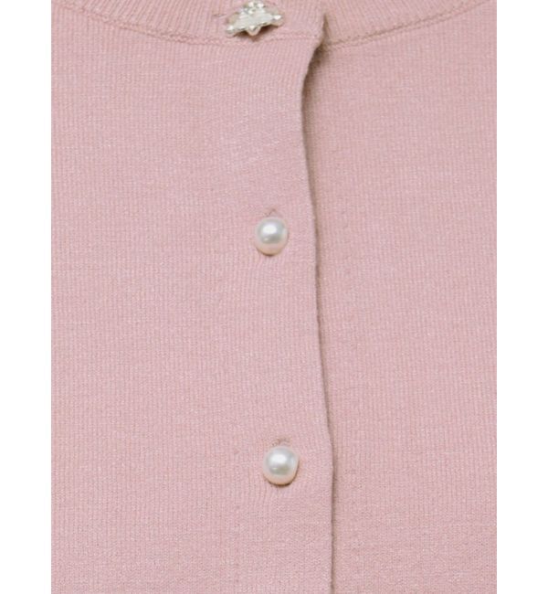 MERCURYDUO「ビジューボタンニットカーディガン」|カーディガン|