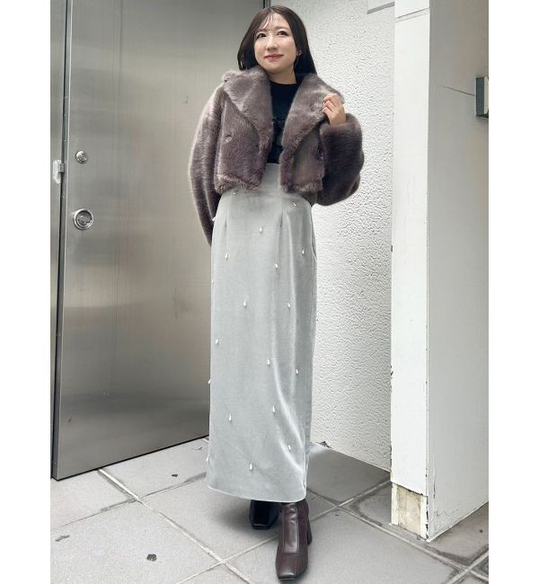 MERCURYDUO「ドロップパールナロースカート」|スカート|