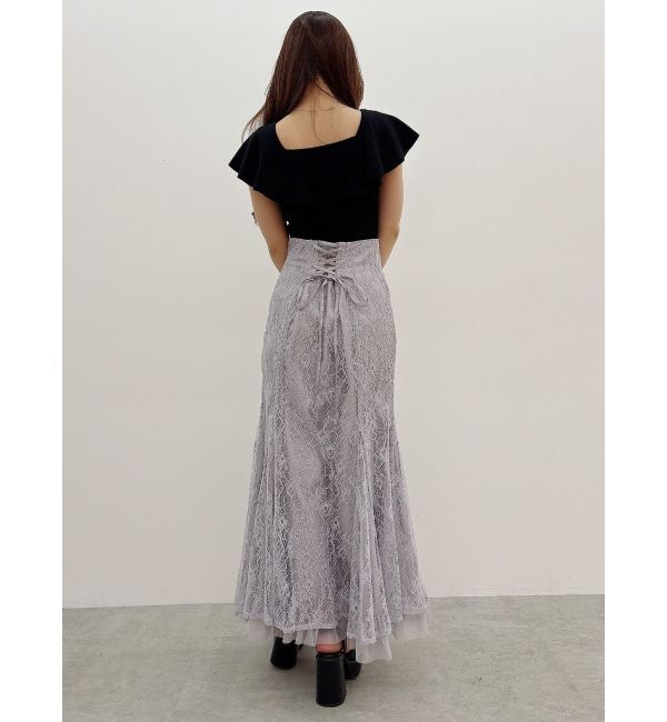MERCURYDUO「裾チュールレースマーメイドスカート」|スカート|