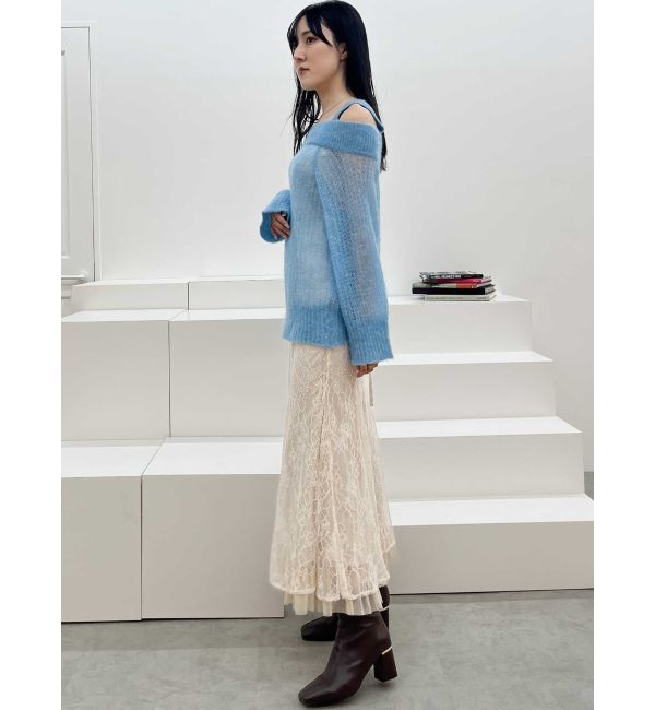 MERCURYDUO「裾チュールレースマーメイドスカート」|スカート|