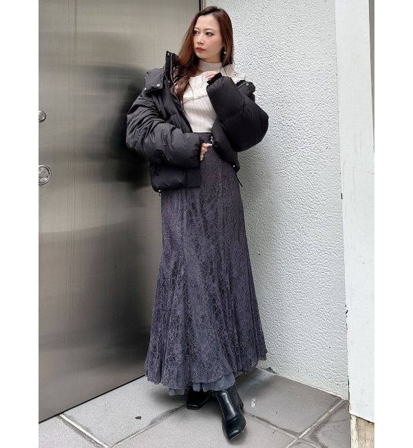 MERCURYDUO「裾チュールレースマーメイドスカート」|スカート|