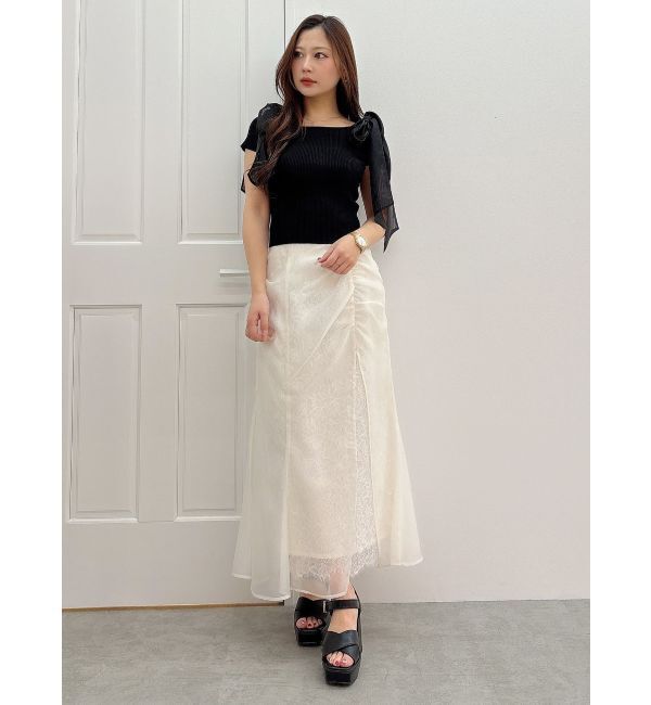 MERCURYDUO「シアーレイヤードマーメイドスカート」|スカート|