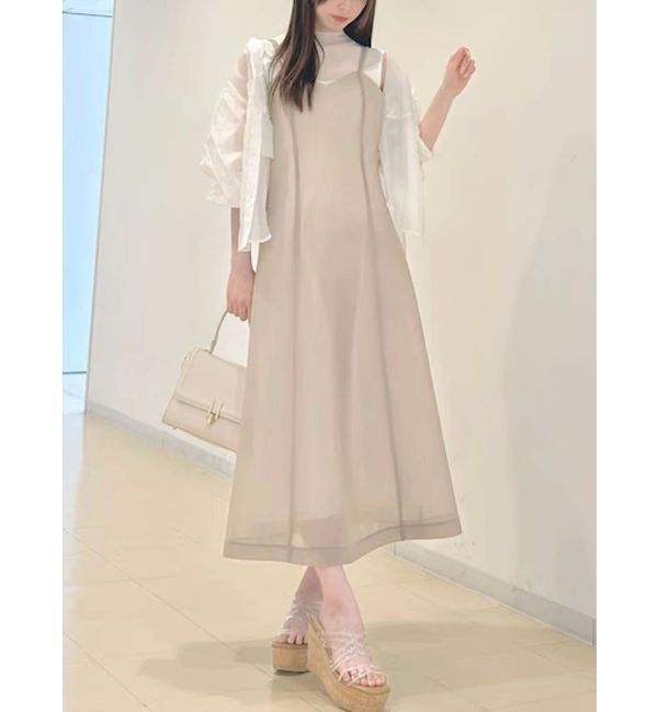 MERCURYDUO「シアーボンディングキャミワンピース」|ワンピース|