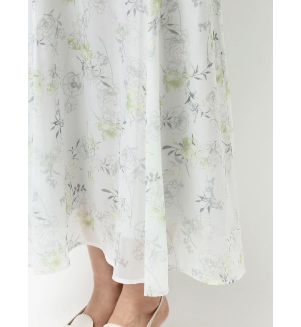 MERCURYDUO「レイヤード花柄ニットドッキングワンピース」|ワンピース|