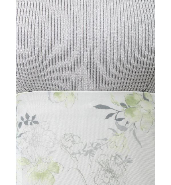 MERCURYDUO「レイヤード花柄ニットドッキングワンピース」|ワンピース|