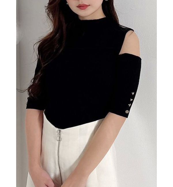 MERCURYDUO「ビスチェ風カットアウトニット」|ニット・セーター|