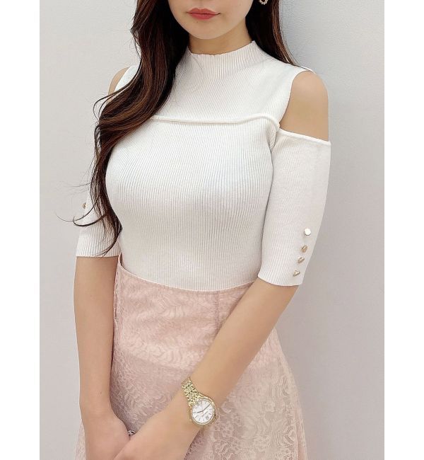 MERCURYDUO「ビスチェ風カットアウトニット」|ニット・セーター|