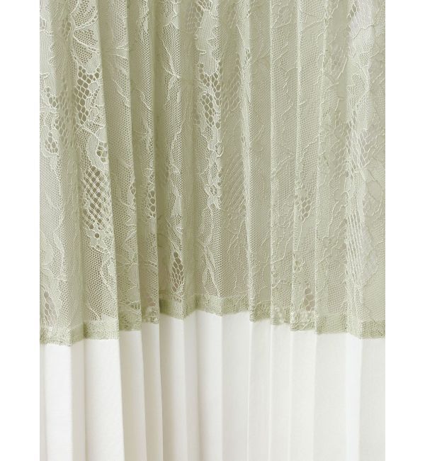 MERCURYDUO「バイカラーレースプリーツミニワンピース」|ワンピース|