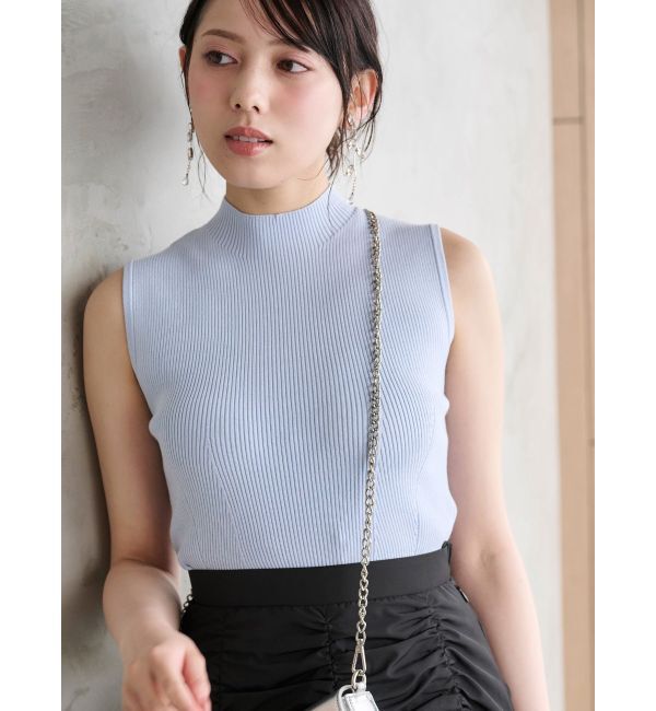 MERCURYDUO「ノースリーブニット」|ニット・セーター|アイスブルー