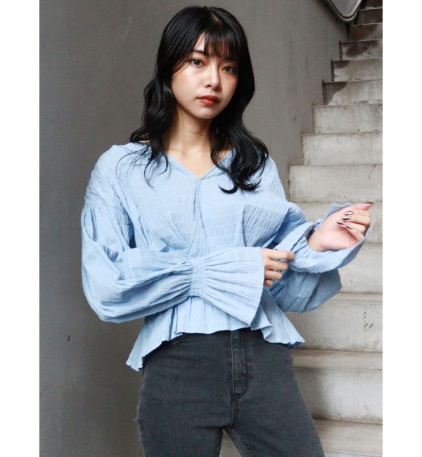 MURUA「カシュクールタックブラウス」|シャツ・ブラウス|