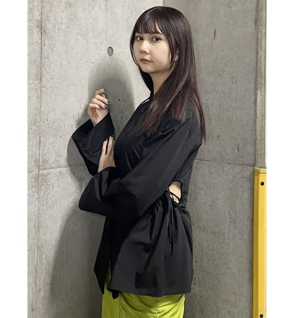 MURUA「サイドホールギャザーシャツ【WEB限定】【ブラウス】」|シャツ・ブラウス|
