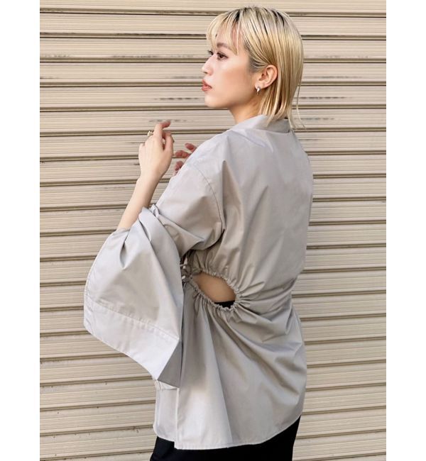 MURUA「サイドホールギャザーシャツ【WEB限定】【ブラウス】」|シャツ・ブラウス|