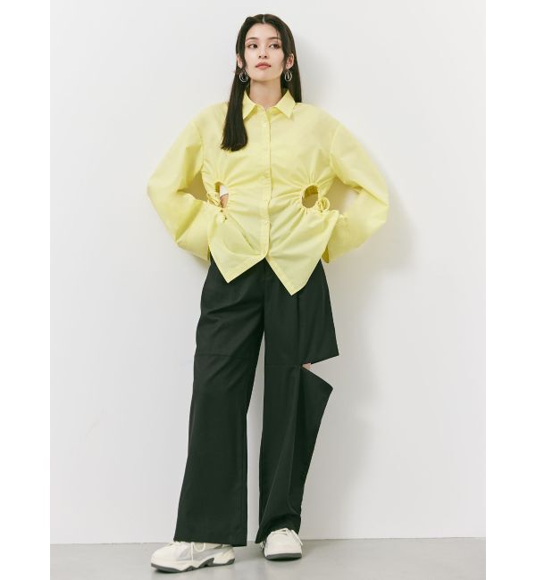 MURUA「サイドホールギャザーシャツ【WEB限定】【ブラウス】」|シャツ・ブラウス|