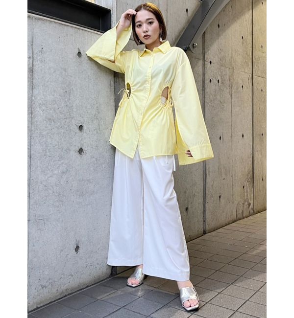 MURUA「サイドホールギャザーシャツ【WEB限定】【ブラウス】」|シャツ・ブラウス|