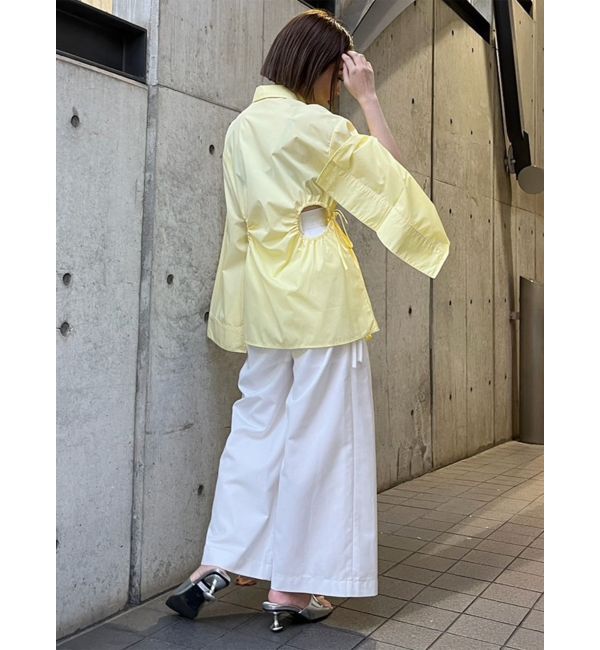 MURUA「サイドホールギャザーシャツ【WEB限定】【ブラウス】」|シャツ・ブラウス|