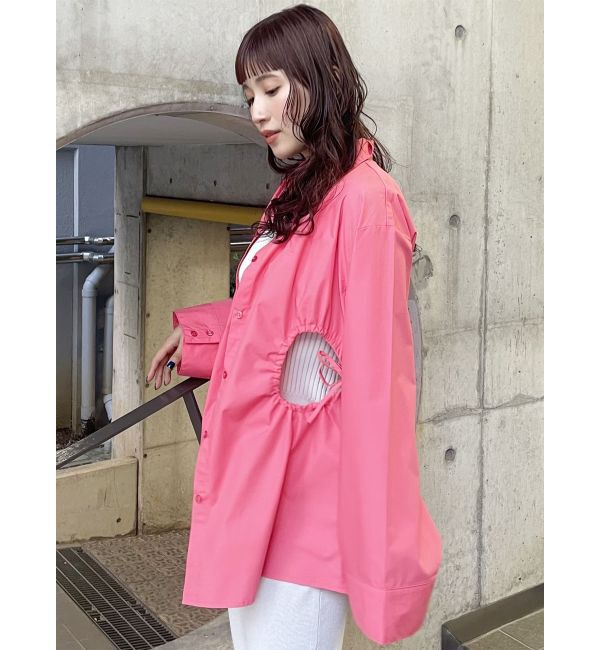 MURUA「サイドホールギャザーシャツ【WEB限定】【ブラウス】」|シャツ・ブラウス|