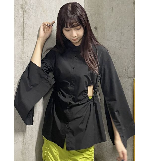 MURUA「サイドホールギャザーシャツ【WEB限定】【ブラウス】」|シャツ・ブラウス|