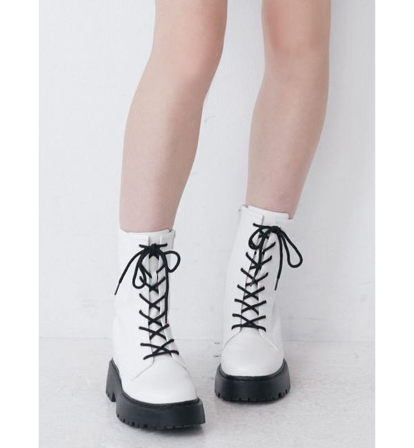 MURUA「レースアップショートブーツ」|ショートブーツ|ホワイト