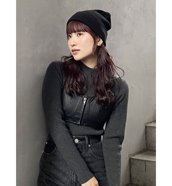 MURUA「フェイクレザービスチェ」|シャツ・ブラウス|