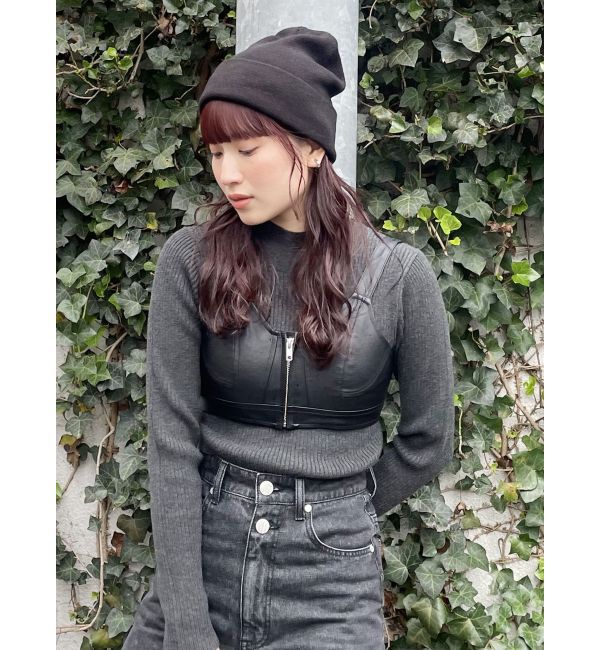 MURUA「フェイクレザービスチェ」|シャツ・ブラウス|