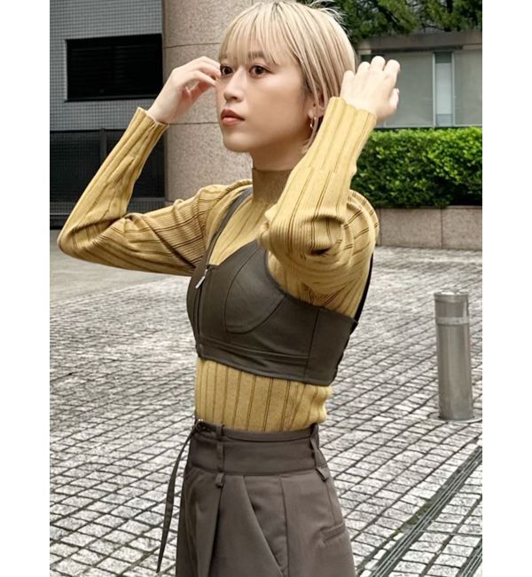 MURUA「フェイクレザービスチェ」|シャツ・ブラウス|