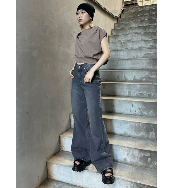 MURUA「ヴィンテージライクワイドデニム」|デニム|