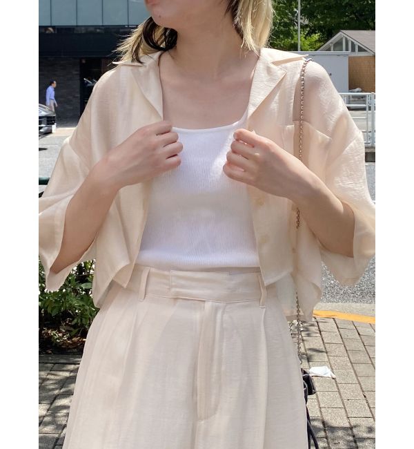 MURUA「オープンカラーシアーシャツ」|シャツ・ブラウス|