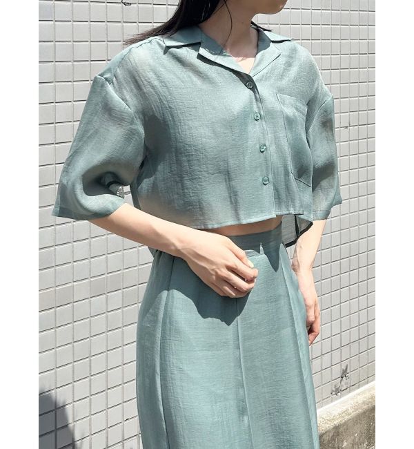 MURUA「オープンカラーシアーシャツ」|シャツ・ブラウス|