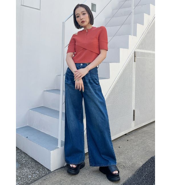 MURUA「ジップカシュクールニット」|ニット・セーター|