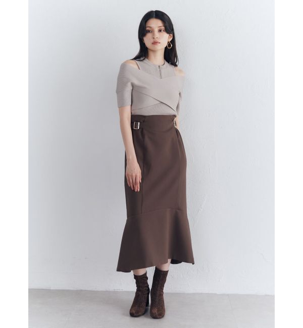 MURUA「ジップカシュクールニット」|ニット・セーター|