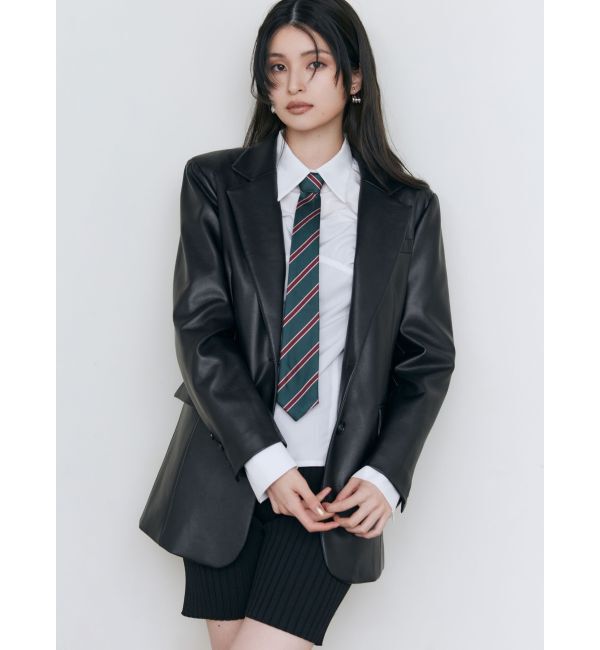 MURUA「フェイクレザーテーラードジャケット」|テーラードジャケット|