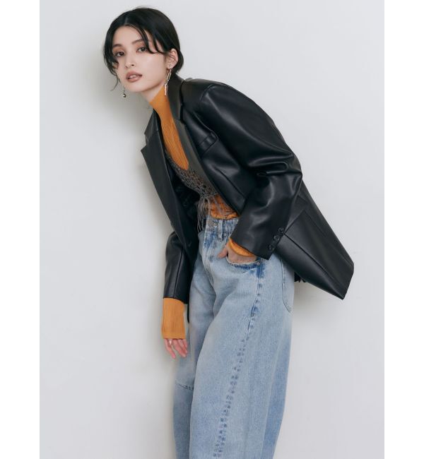 MURUA「フェイクレザーテーラードジャケット」|テーラードジャケット|