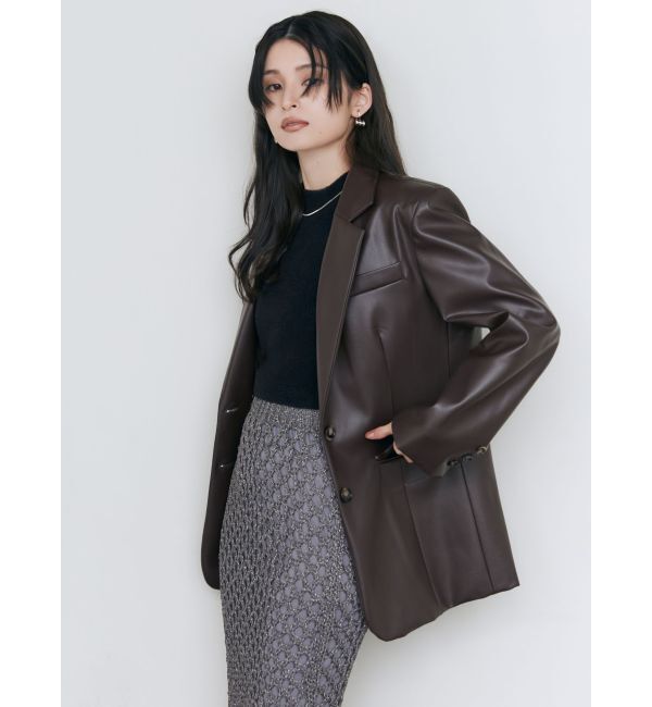 MURUA「フェイクレザーテーラードジャケット」|テーラードジャケット|